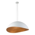 Lámpara colgante SOLARIS 1xE27/60W/230V diá. 48 cm blanco/cobre