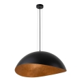 Lámpara colgante SOLARIS 1xE27/60W/230V diá. 48 cm negro/cobre