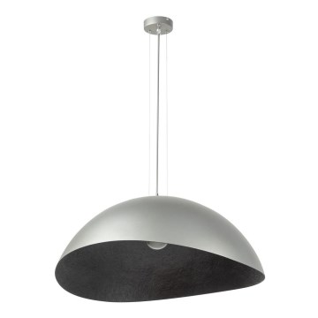 Lámpara colgante SOLARIS 1xE27/60W/230V diá. 48 cm plata/negro