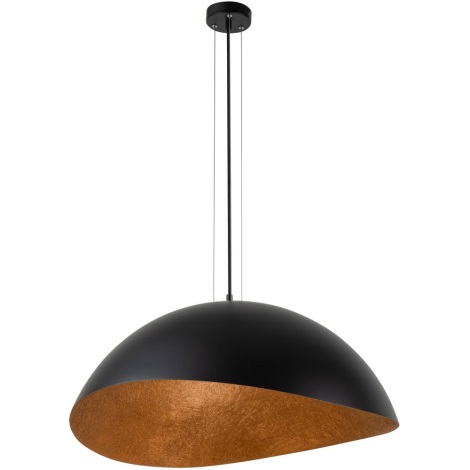 Lámpara colgante SOLARIS 1xE27/60W/230V diá. 89 cm negro/cobre