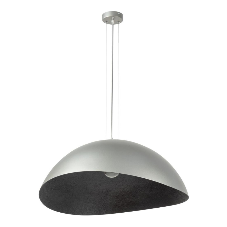 Lámpara colgante SOLARIS 1xE27/60W/230V diá. 89 cm plata/negro