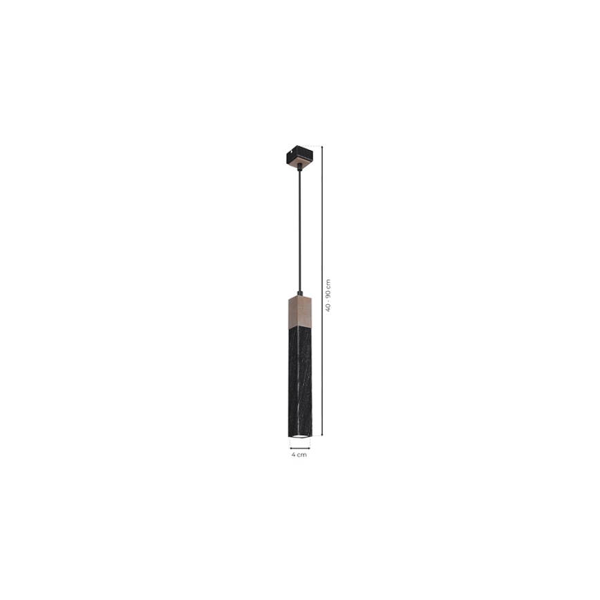 Lámpara colgante SOLO 1xGU10/MR11/40W/230V negro