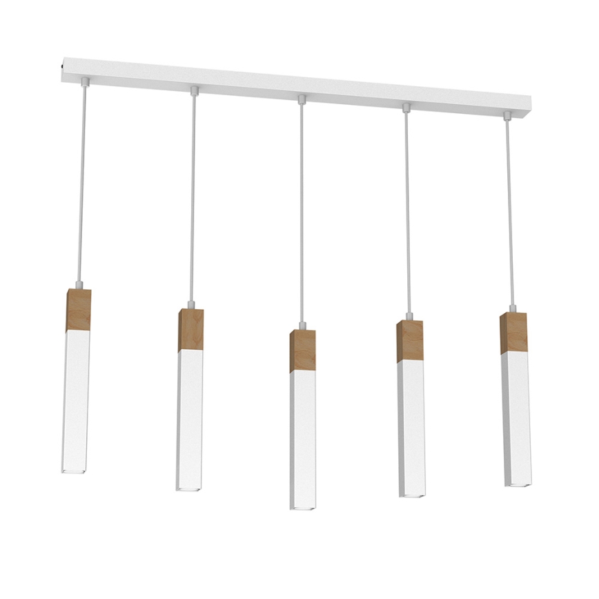 Lámpara colgante SOLO 5xGU10/MR11/40W/230V blanco