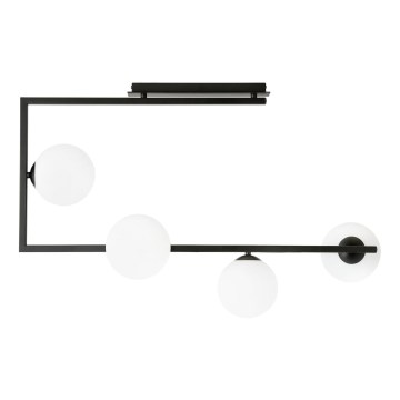 Lámpara colgante SOMA 4xE14/10W/230V negro/blanco