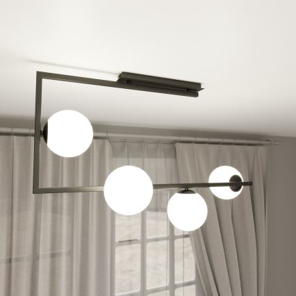 Lámpara colgante SOMA 4xE14/10W/230V negro/blanco