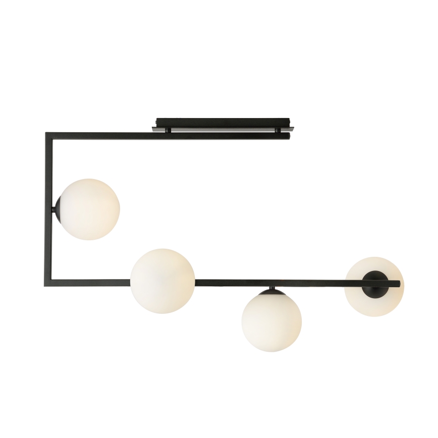 Lámpara colgante SOMA 4xE14/10W/230V negro/blanco