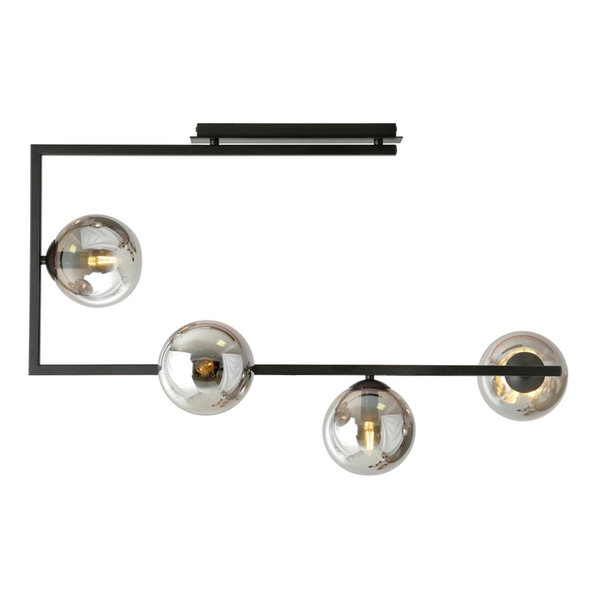 Lámpara colgante SOMA 4xE14/10W/230V negro/gris