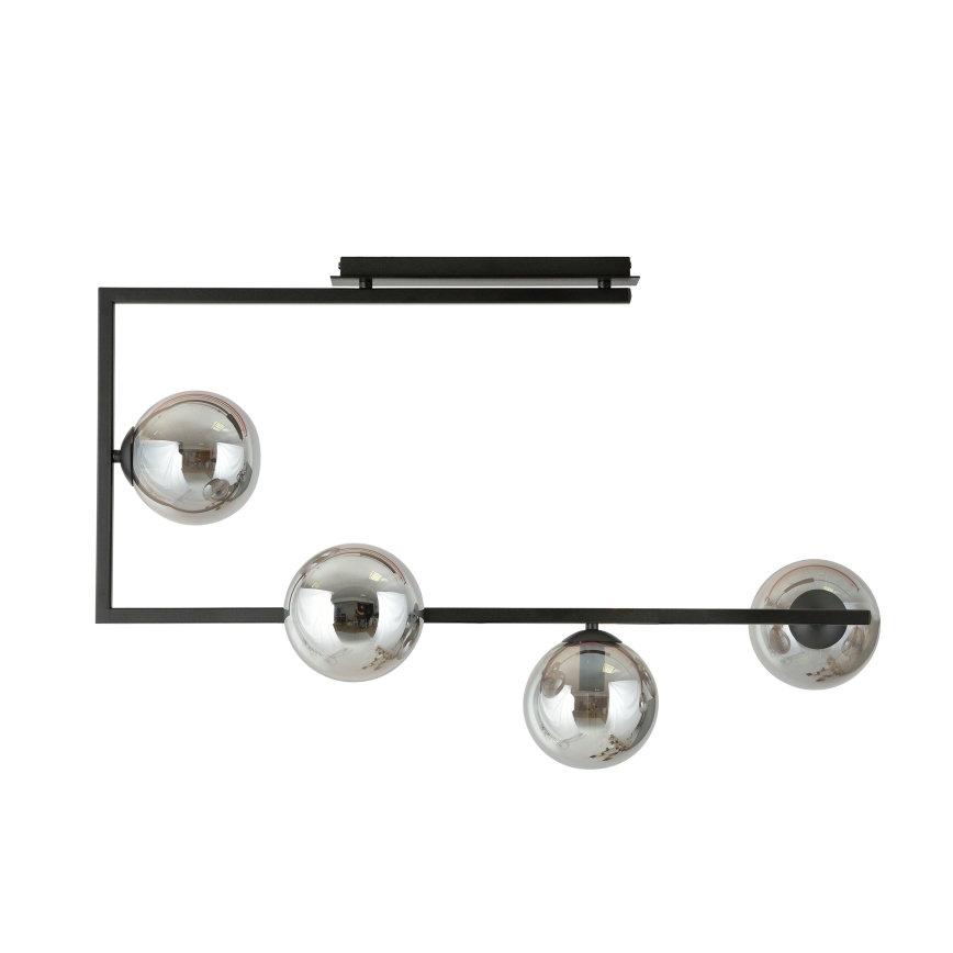 Lámpara colgante SOMA 4xE14/10W/230V negro/gris