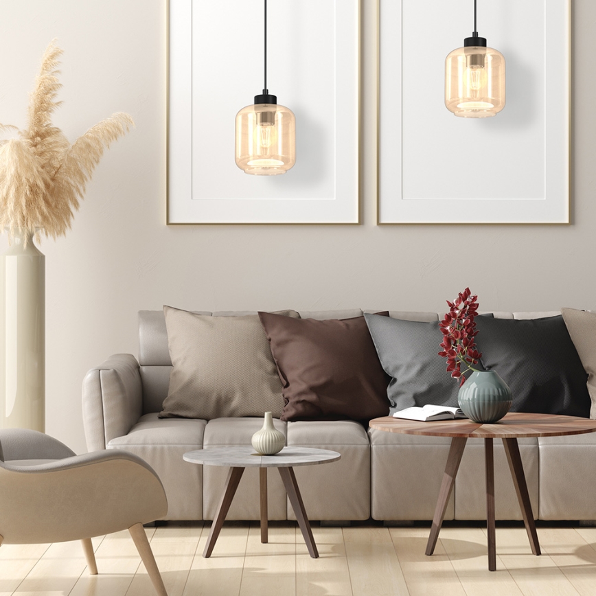 Lámpara colgante SOMBRA 1xE27/60W/230V beige
