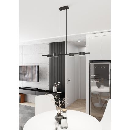 Lámpara colgante SORA 4xGX53/12W/230V negro