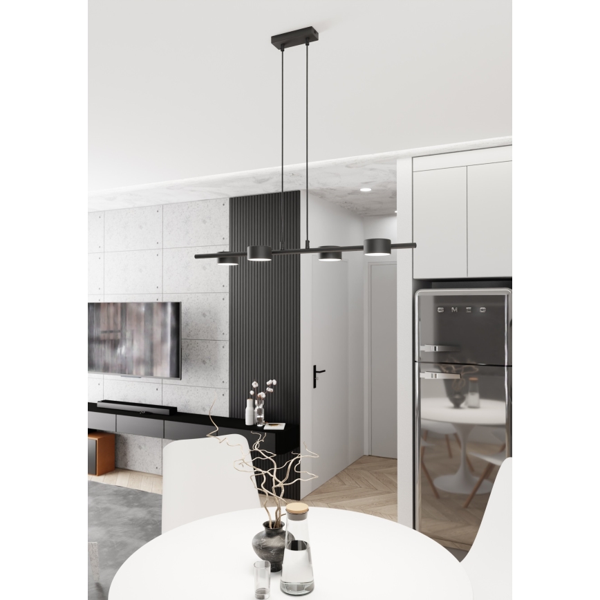 Lámpara colgante SORA 4xGX53/12W/230V negro