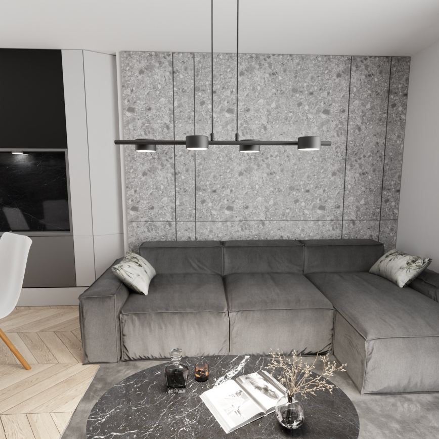 Lámpara colgante SORA 4xGX53/12W/230V negro