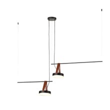 Lámpara colgante SPECTRUM 2xLED/23W/230V negro/marrón