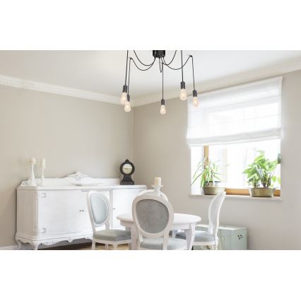 Lámpara colgante SPINDEL 5xE27/60W/230V araña