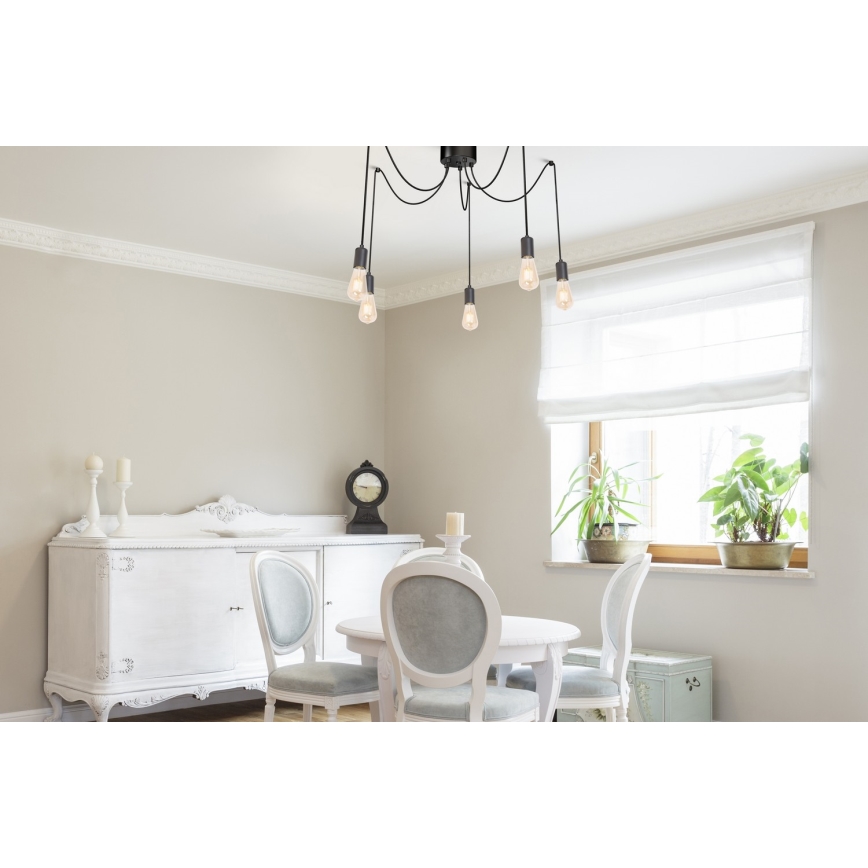 Lámpara colgante SPINDEL 5xE27/60W/230V araña