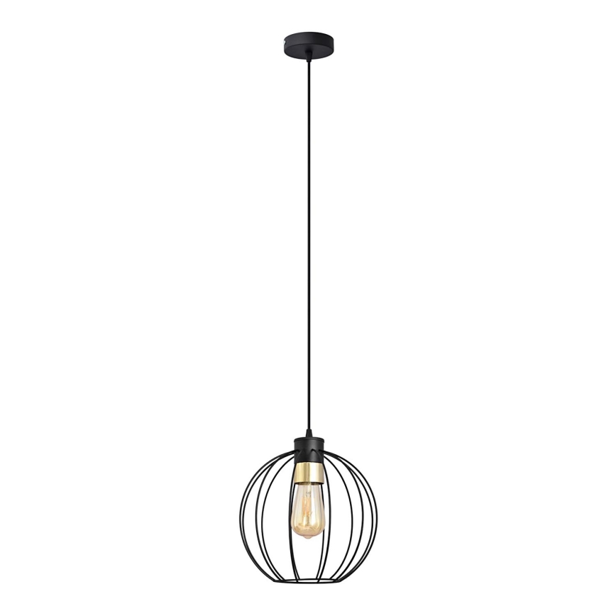 Lámpara colgante STARLIGHT 1xE27/15W/230V negro/dorado