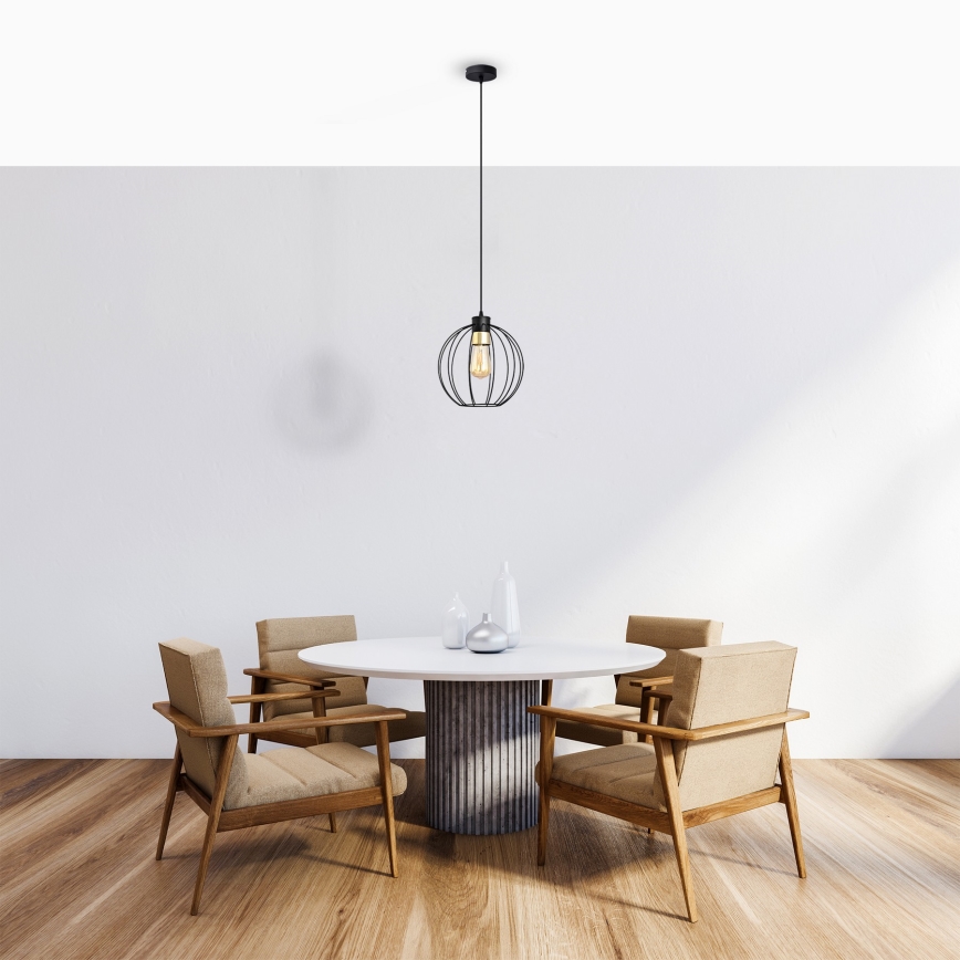 Lámpara colgante STARLIGHT 1xE27/15W/230V negro/dorado