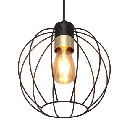 Lámpara colgante STARLIGHT 1xE27/15W/230V negro/dorado