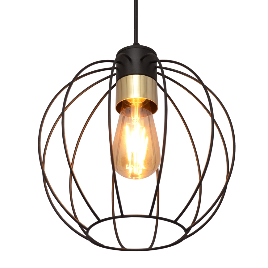 Lámpara colgante STARLIGHT 1xE27/15W/230V negro/dorado