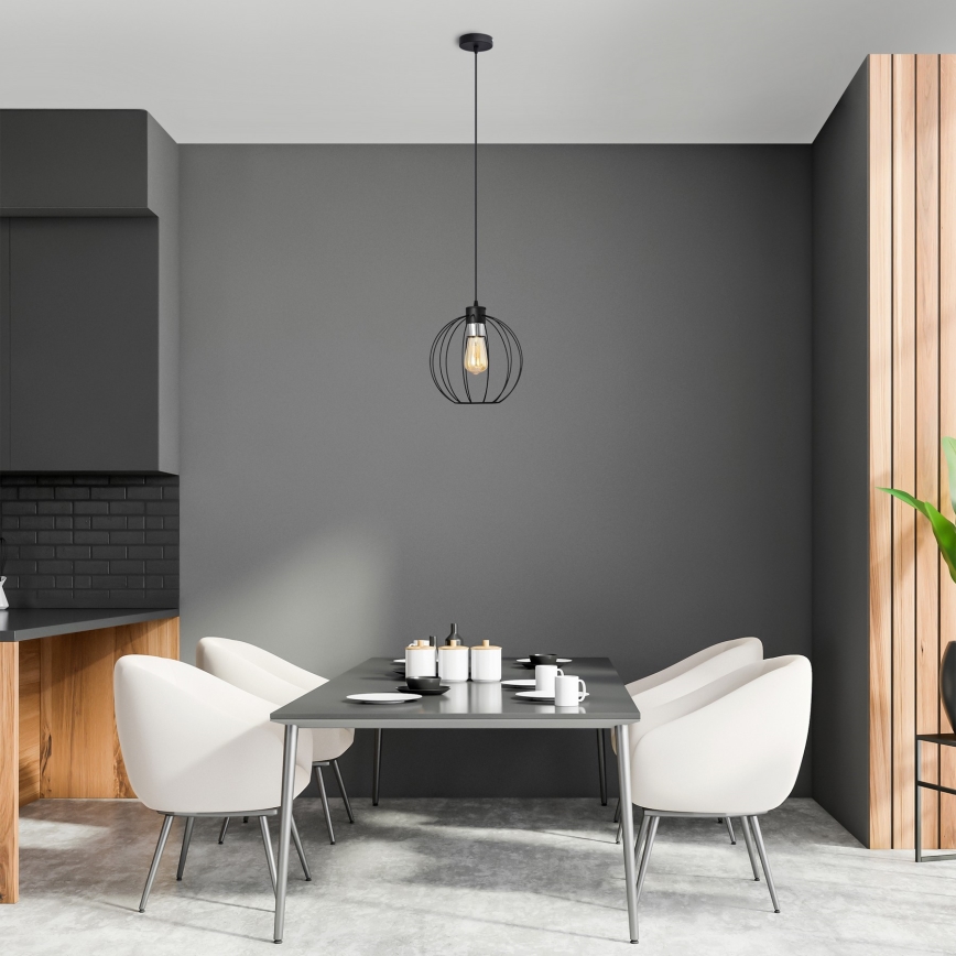 Lámpara colgante STARLIGHT 1xE27/15W/230V negro/stříbná