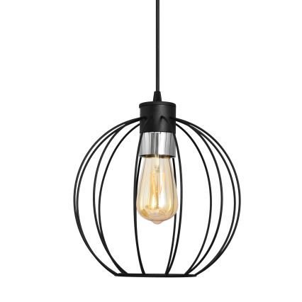 Lámpara colgante STARLIGHT 1xE27/15W/230V negro/stříbná