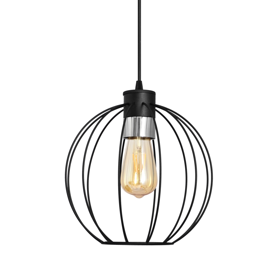 Lámpara colgante STARLIGHT 1xE27/15W/230V negro/stříbná