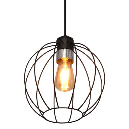 Lámpara colgante STARLIGHT 1xE27/15W/230V negro/stříbná