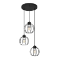 Lámpara colgante STARLIGHT 3xE27/15W/230V negro/plata