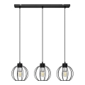 Lámpara colgante STARLIGHT 3xE27/15W/230V negro/plata