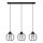 Lámpara colgante STARLIGHT 3xE27/15W/230V negro/plata