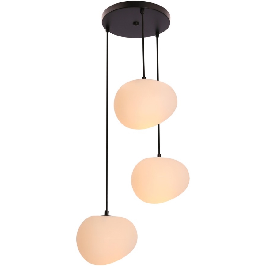 Lámpara colgante STONES 3xE27/40W/230V