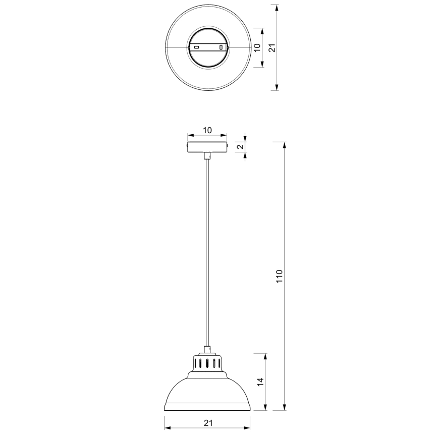 Lámpara colgante SVEN 1xE27/15W/230V beige