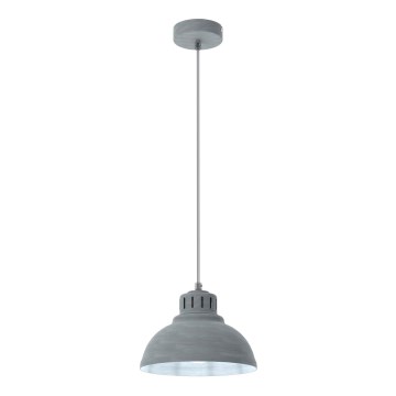Lámpara colgante SVEN 1xE27/15W/230V gris