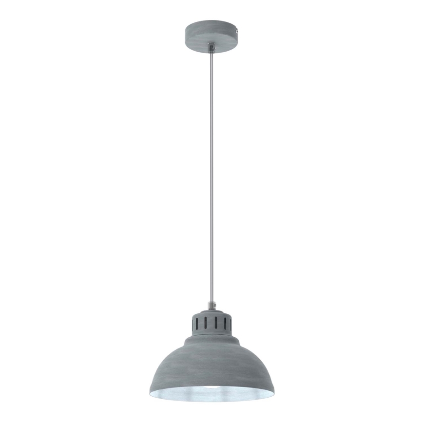Lámpara colgante SVEN 1xE27/15W/230V gris