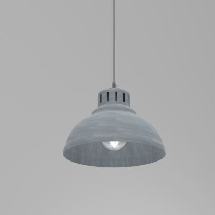 Lámpara colgante SVEN 1xE27/15W/230V gris