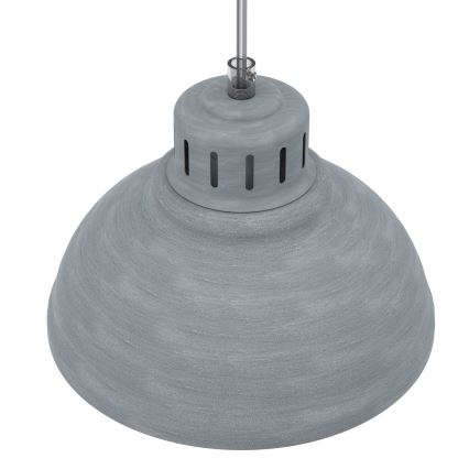 Lámpara colgante SVEN 1xE27/15W/230V gris