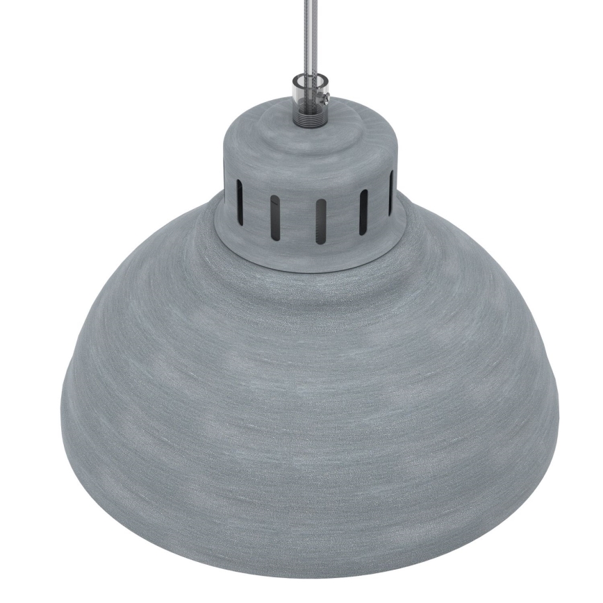 Lámpara colgante SVEN 1xE27/15W/230V gris