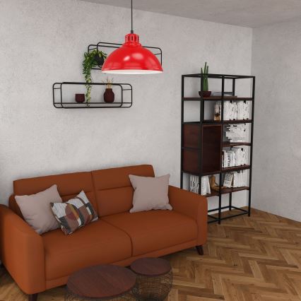 Lámpara colgante SVEN 1xE27/15W/230V rojo
