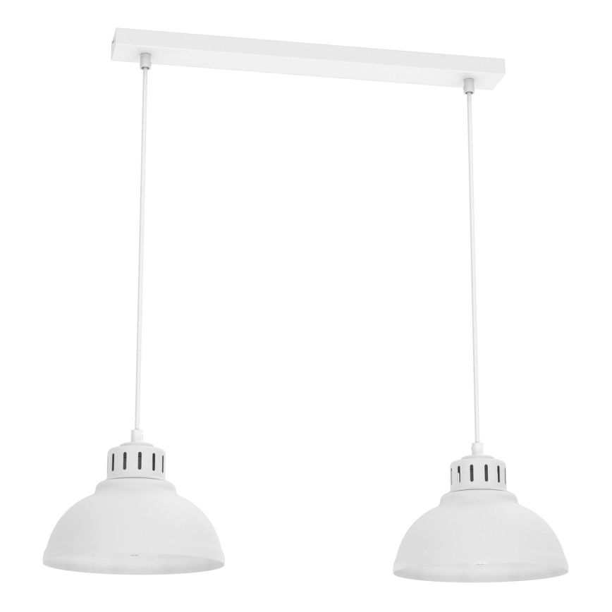 Lámpara colgante SVEN 2xE27/15W/230V blanco