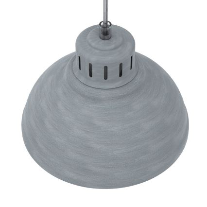 Lámpara colgante SVEN 2xE27/15W/230V gris