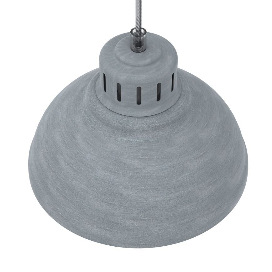 Lámpara colgante SVEN 2xE27/15W/230V gris