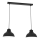 Lámpara colgante SVEN 2xE27/15W/230V negro