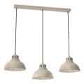 Lámpara colgante SVEN 3xE27/15W/230V beige
