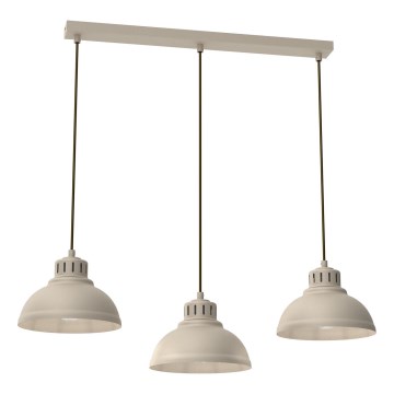 Lámpara colgante SVEN 3xE27/15W/230V beige