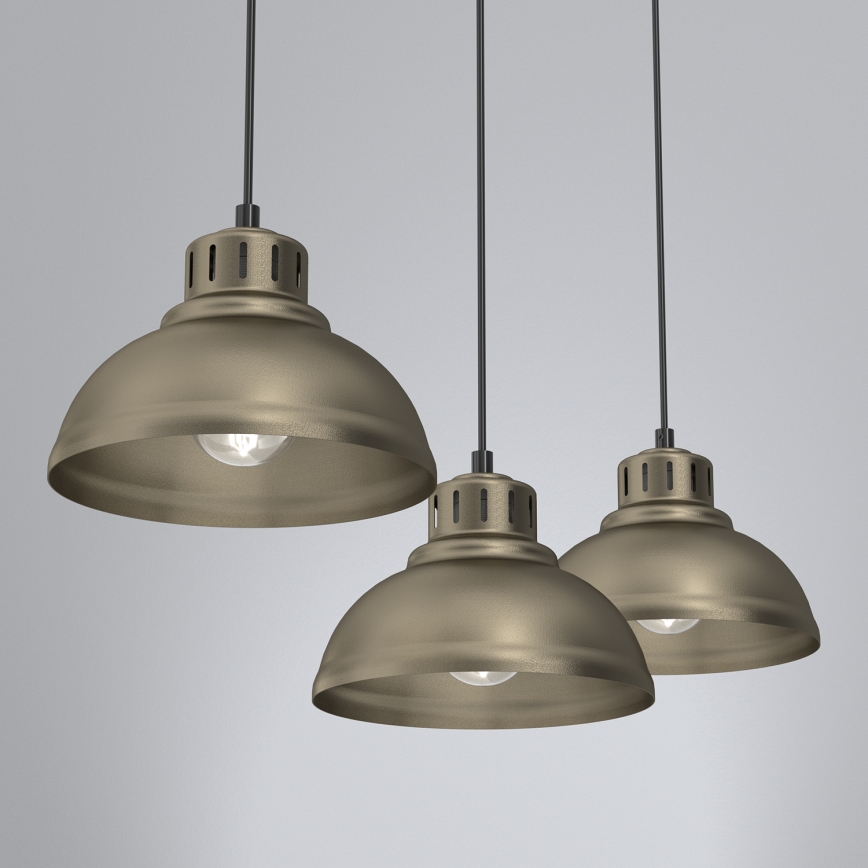 Lámpara colgante SVEN 3xE27/15W/230V latón