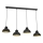 Lámpara colgante SVEN 4xE27/15W/230V negro/dorado