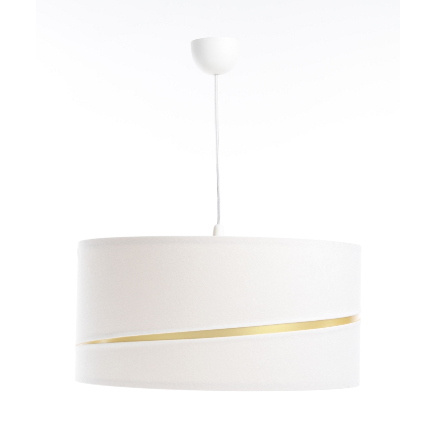 Lámpara colgante SWING 1xE27/60W/230V blanco/dorado