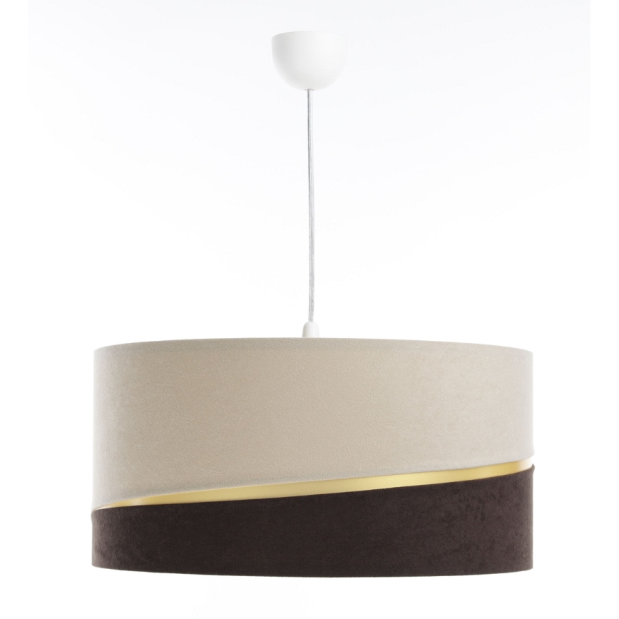 Lámpara colgante SWING 1xE27/60W/230V marrón/beige/dorado