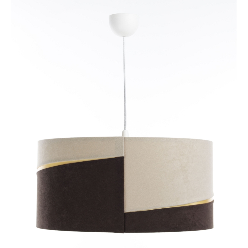 Lámpara colgante SWING 1xE27/60W/230V marrón/beige/dorado