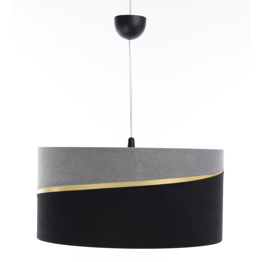 Lámpara colgante SWING 1xE27/60W/230V negro/gris/dorado